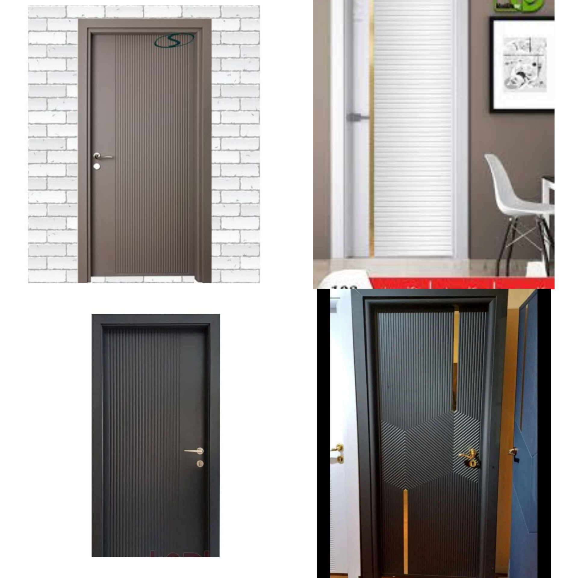 درب اتاق و سرویس 4دهم pvc استیل خور و مدرن 