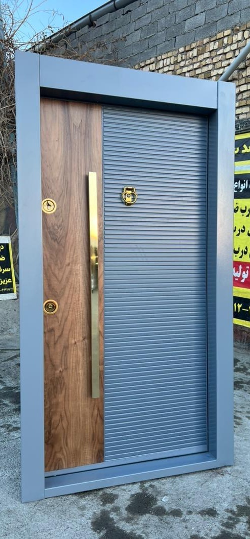 درب ضدسرقت بلوط طوسی قفل ترک ضددیلم