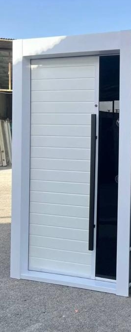 ضدسرقت روکش فلز سفید افقی و شیشه قفل ترک 