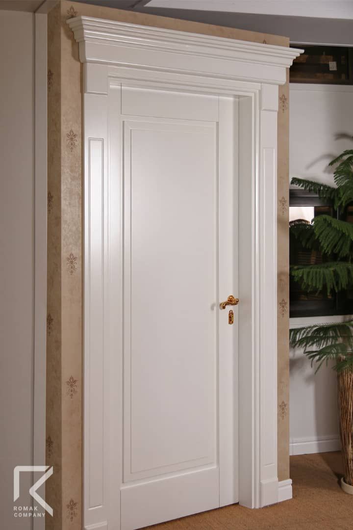 درب اتاق و سرویس با رنگ سفید. برجسته  H116