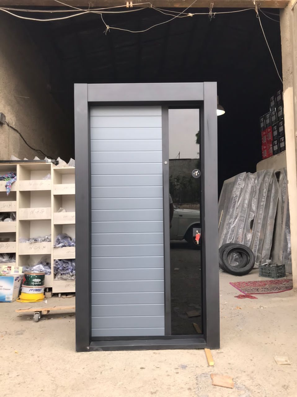 درب ضدسرقت طوسی شیشه قفل ترک ضددیلم 