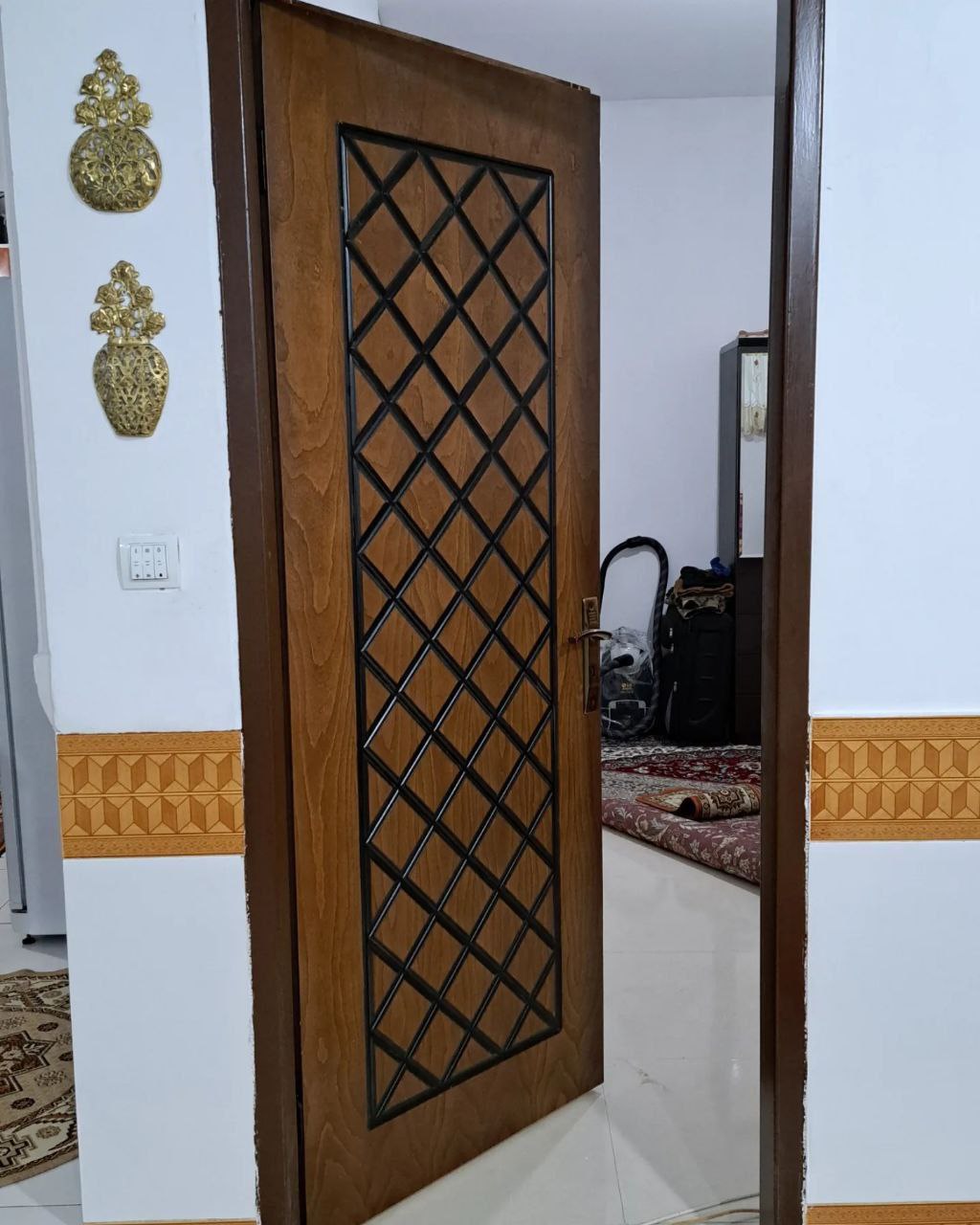 درب اتاق و سرویس روکش راش H100 رنگ شده