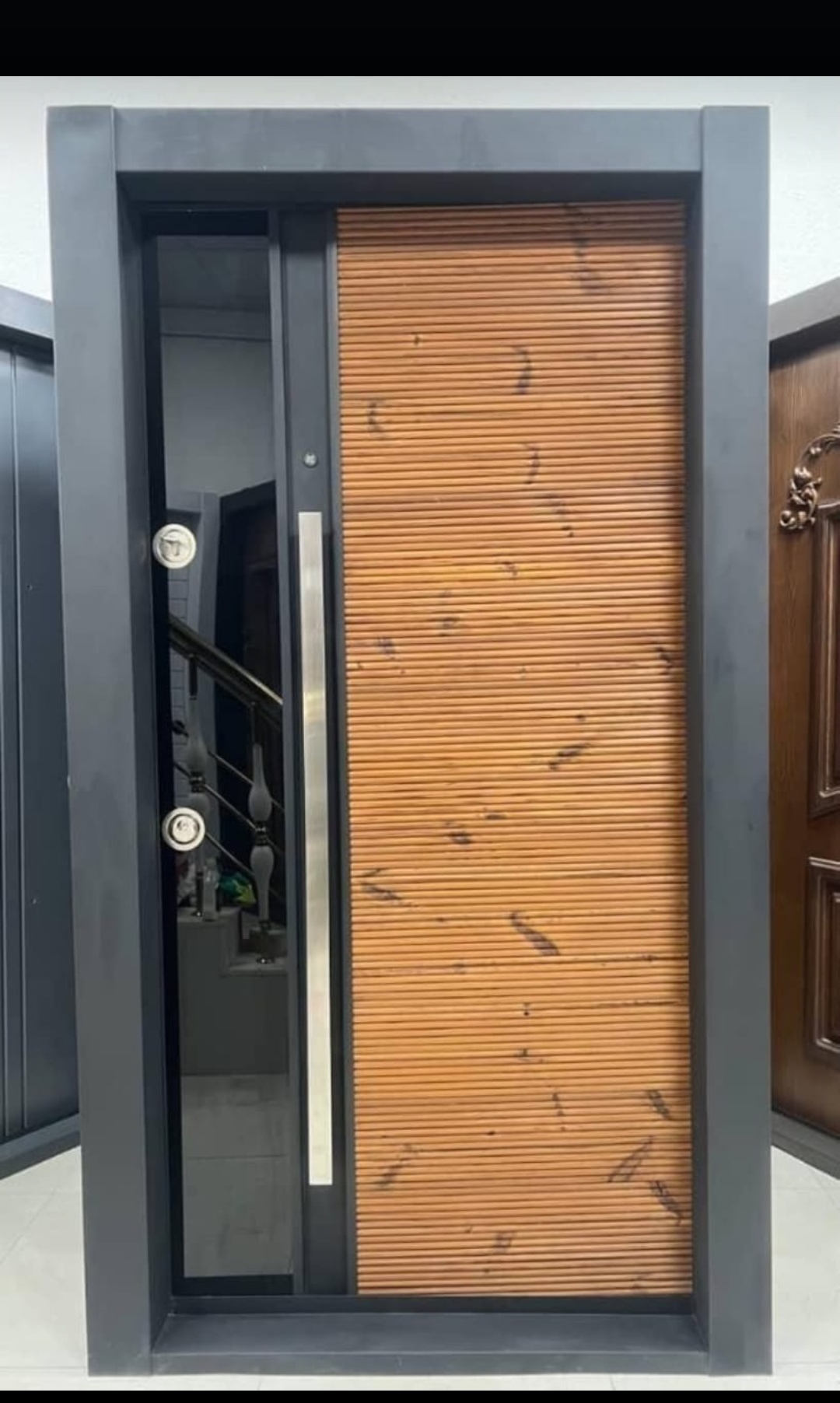 درب ضدسرقت ترمو حصیری  بزرگ شیشه  کوچک.قفل ترک ضددیلم 