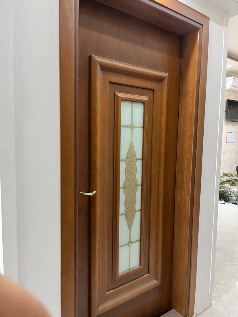 درب اتاق و سرویس روکش راش برجسته ونی گلس رنگ شده H109