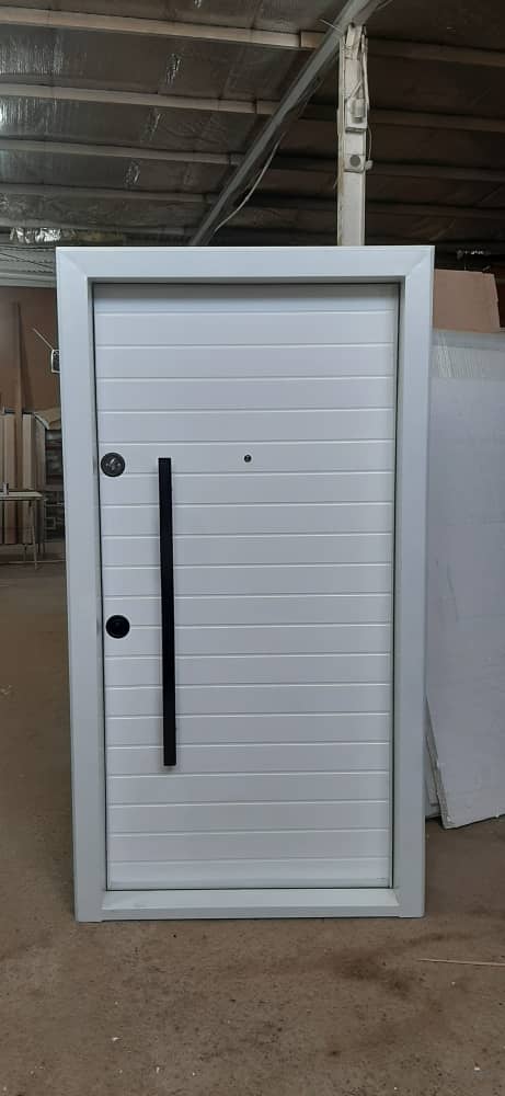 درب ضدسرقت سی ان سی افقی  سفید قفل ترک ضددیلم 